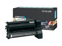 Lexmark - À rendement élevé - cyan - original - cartouche de toner LCCP, LRP - pour Lexmark C780dn, C780dtn, C780n, C782dn, C782dtn, C782n, X782e C780H1CG