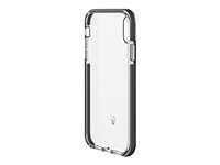 Force Case New life - Coque de protection pour téléphone portable - robuste - élastomère thermoplastique (TPE), polyuréthanne thermoplastique (TPU) - transparent, gris foncé - pour Apple iPhone XR FCLIFENIP61B