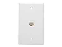 Tripp Lite Cat6a Straight-Through Modular In-Line Snap-In Coupler w/90-Degree Down-Angled Port, White (RJ45 F/F) - Coupleur réseau - Conformité TAA - RJ-45 (F) pour RJ-45 (F) - CAT 6a - connecteur à 90°, connecteur à angle vers le bas - blanc N235-001-WH-6AD