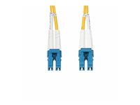 StarTech.com 10m (32.8ft) LC to LC (UPC) OS2 Single Mode Duplex Fiber Optic Cable, 9/125µm, Laser Optimized, 10G, Bend Insensitive, Low Insertion Loss - LSZH Fiber Patch Cord (SMDOS2LCLC10M) - Cordon de raccordement - mode unique LC/UPC (M) pour mode unique LC/UPC (M) - 10 m - 2 mm - fibre optique - duplex - 9 / 125 micromètres - OS1/OS2 - sans halogène, passif - jaune SMDOS2LCLC10M