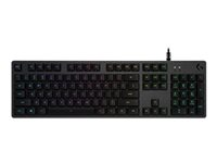 Logitech Gaming G512 - Clavier - backlit - USB - International US - commutateur : GX Red Linear - carbone 920-009370