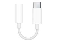 Apple USB-C to 3.5 mm Headphone Jack Adapter - USB-C vers adaptateur de prise casque - 24 pin USB-C mâle pour mini-phone stereo 3.5 mm femelle MU7E2ZM/A