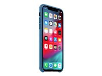 Apple - Coque de protection pour téléphone portable - cuir - bleu cod cap - pour iPhone XS MTET2ZM/A