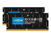 Crucial - DDR5 - kit - 64 Go: 2 x 32 Go - SO DIMM 262 broches - 4800 MHz / PC5-38400 - CL40 - 1.1 V - mémoire sans tampon - non ECC CT2K32G48C40S5