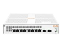 HPE Aruba Instant On 1930 8G Class4 PoE 2SFP 124W Switch - Commutateur - C2+ - Géré - 8 x 10/100/1000 (PoE+) + 2 x Gigabit SFP - Montable sur rack - PoE+ (124 W) JL681A