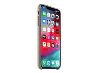 Apple - Coque de protection pour téléphone portable - cuir - taupe - pour iPhone XS Max MRWR2ZM/A