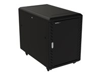 StarTech.com 15U 19" Server Rack Cabinet, 4 Post Adjustable Depth (6-32") Locking Knock Down Network/Computer Equipment Enclosure, Mobile with Glass Door & Casters, HP ProLiant ThinkServer - 15U Knock Down Rack (RK1536BKF) - Rack armoire - 4 montants - sur le sol - noir - 15U - 19" RK1536BKF