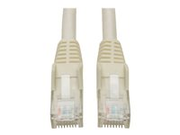 Tripp Lite 1ft Cat6 Gigabit Snagless Molded Patch Cable RJ45 M/M White 1' - Cordon de raccordement - RJ-45 (M) pour RJ-45 (M) - 30 cm - UTP - CAT 6 - moulé, sans crochet, bloqué - blanc N201-001-WH