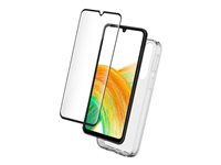 BIGBEN Connected Protection Pack - Coque de protection pour téléphone portable - polyuréthanne thermoplastique (TPU) - transparent - avec protection d'écran en verre trempé 2.5D (9H) - pour Samsung Galaxy A34 5G PACKSILIVTGA345G