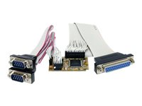 StarTech.com Carte combo série/parallèle Mini PCI Express 2s1p pour systèmes intégrés - Adaptateur série/parallèle - Mini PCI Express - parallèle, série - 2 ports + 1 port parallèle MPEX2S1P552