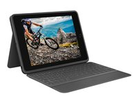 Logitech Rugged Folio - Clavier et étui - Apple Smart connector - Français - pour Apple 10.2-inch iPad (7ème génération, 8ème génération, 9ème génération) 920-009314