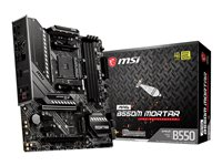 MSI MAG B550M MORTAR - Carte-mère - micro ATX - Socket AM4 - AMD B550 Chipset - USB-C Gen2, USB-C Gen1, USB 3.2 Gen 1, USB 3.2 Gen 2 - 2.5 Gigabit LAN - carte graphique embarquée (unité centrale requise) - audio HD (8 canaux) MAG B550M MORTAR