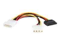 StarTech.com Cable d'alimentation LP4 vers LP4 et SATA - Répartiteur d'alimentation - alimentation interne 4 plots (M) pour alimentation interne 4 plots, alimentation SATA (F) - 15 cm - pour P/N: 35BAYUSB3S4, SATSASBAY3BK PYO1LP4SATA