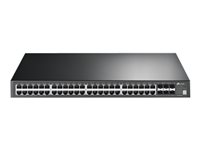 TP-LINK JetStream T3700G-52TQ - Commutateur - C3 - Géré - 48 x 10/100/1000 + 4 x SFP Gigabit combiné + 2 x 10 Gigabit SFP+ - Montable sur rack T3700G-52TQ