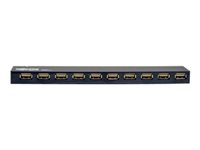 Tripp Lite 10-Port USB 2.0 Mobile Hi-Speed Hub Notebook Laptop Bus Power AC - Concentrateur (hub) - 10 x USB 2.0 - de bureau U223-010