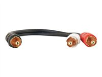 C2G Value Series Y-Cable - Câble audio - RCA mâle pour RCA mâle - blindé - noir 80140