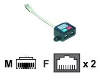 MCL - Répartiteur de réseau - RJ-45 (M) pour RJ-45 (F) - STP RJ-45F/M/FCEB