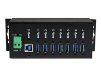 StarTech.com Hub USB 3.0 industriel à 7 ports - Concentrateur USB 3.0 avec protection contre ESD (DES) - Concentrateur (hub) - 7 x SuperSpeed USB 3.0 - Montage sur rail DIN, fixation murale - Tension CC - pour P/N: ITB20D3250, USB312SAT3CB, USB315CB2M, USBLT1MWS, USBLT2MBR, USBLTM1MBK, USBLTM1MWH ST7300USBME